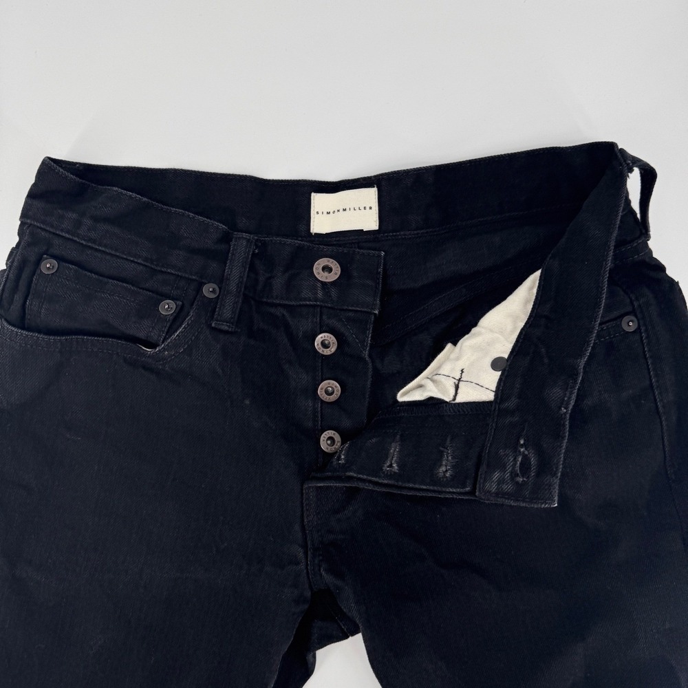 SIMON MILLER Black Macon 29 x 34 Jeans Button Fly Japanese Denim Made in USA